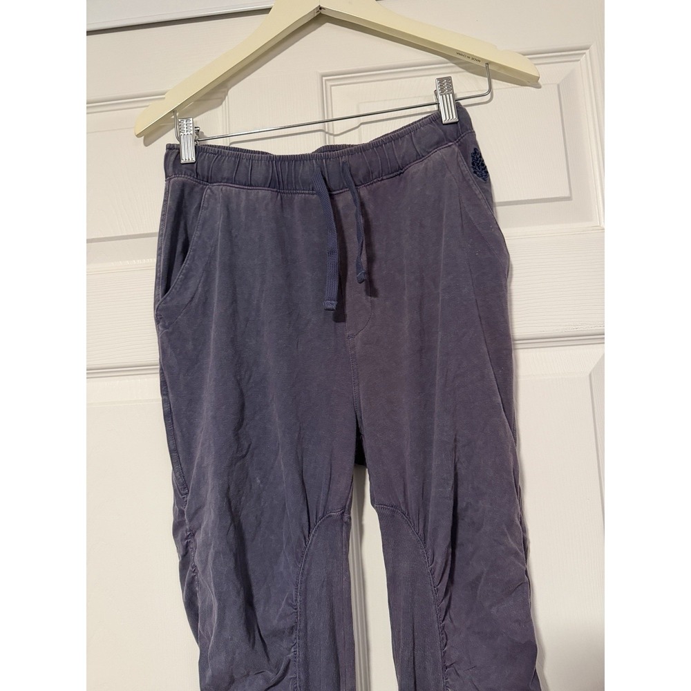 Free People Shirred Jogger Pants Indigo‎ Blue Mineral Dye XS Boho Western Hippie - Picture 5 of 7